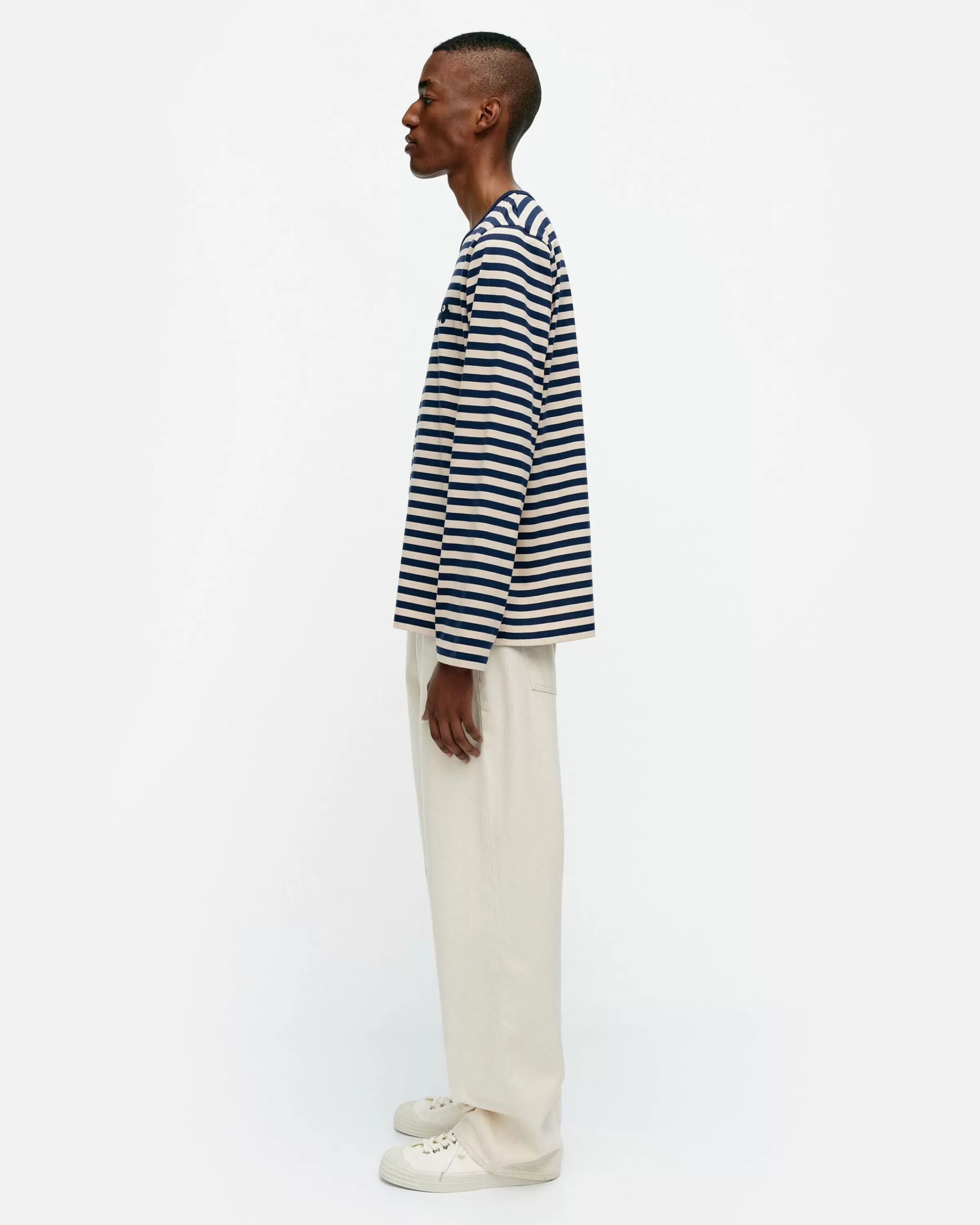 Marimekko Unisex^Kioski Tasaraita Men Longsleeve Trikoopaita